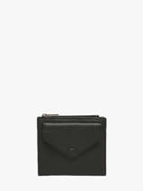 Porte-monnaie Cuir Etrier Noir madras EMAD810